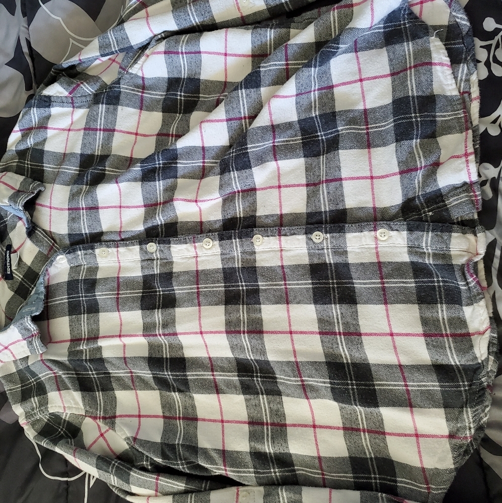 Grey and white flannel